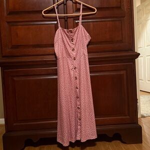 Pink and White Polka Dot Dress